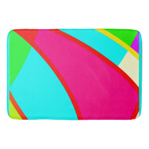 Colourful Abstract Patterns Art Bath Mat