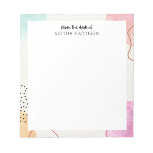Colourful Abstract Personalised Notepad