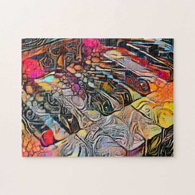 Colourful Abstract Piano | Hard Challenging Jigsaw Puzzle (Horizontal)