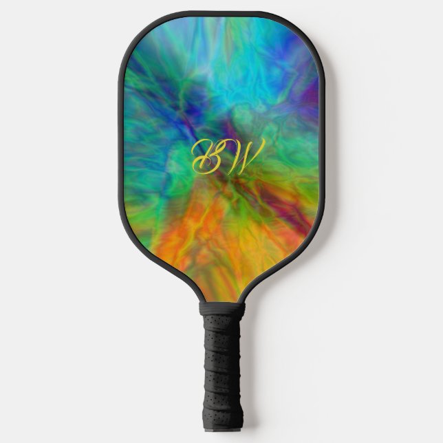Colourful Abstract Pickleball Paddle (Front)