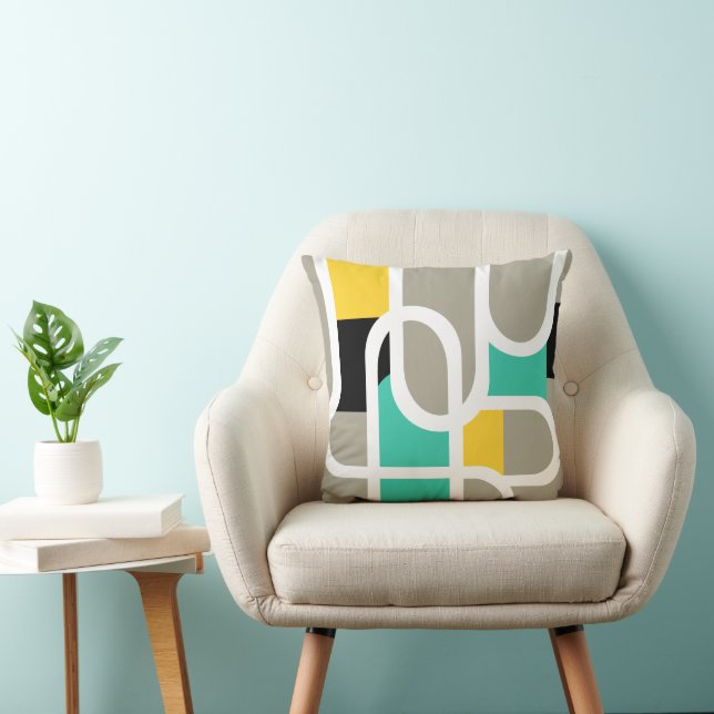 Colourful Abstract Pillow (Chair)