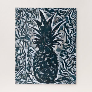 Colourful Abstract Pineapple Fruit Challenging Har Jigsaw Puzzle