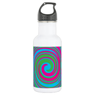 Colourful abstract pinwheel design 532 ml water bottle
