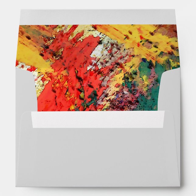 Colourful Abstract Plain Elegant Professional Envelope (Back (Bottom))