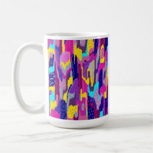 Colourful Abstract Print with Fun Dots Coffee Mug