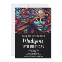 Colourful Abstract Psychedelic Face Spirit Smiling