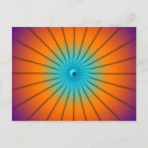Colourful, Abstract Radial Blur Postcard
