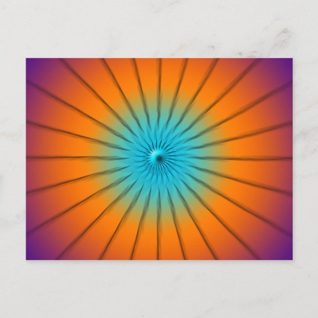 Colourful, Abstract Radial Blur Postcard (Front)