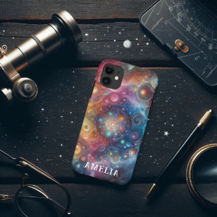 Colourful Abstract Rainbow Orbs Celestial  iPhone 11 Case