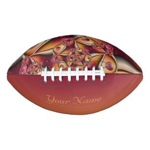 Colourful Abstract Red Orange Fantasy Fractal Name Football