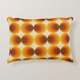 Colourful Abstract Retro Geometric Pattern Decorative Cushion