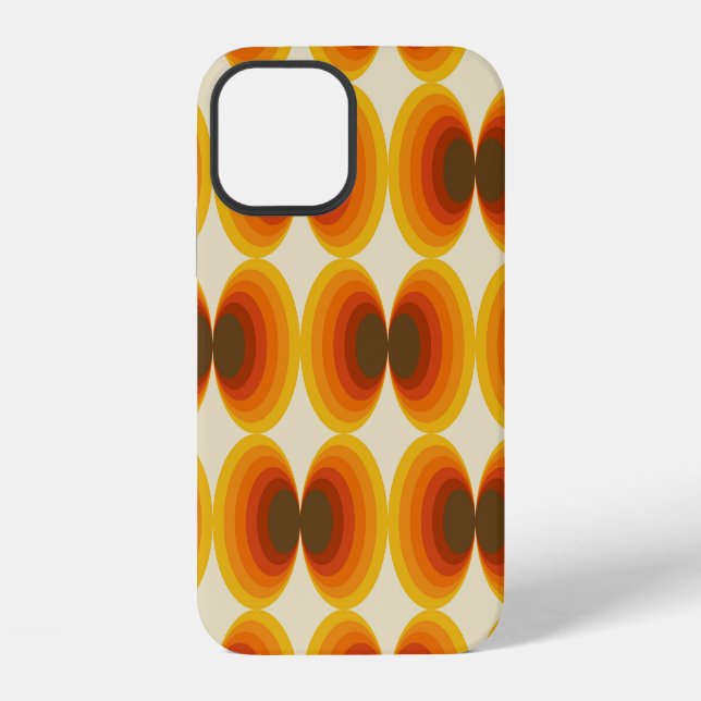 Colourful Abstract Retro Geometric Pattern iPhone Case (Back)
