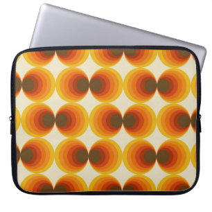Colourful Abstract Retro Geometric Pattern Laptop Sleeve