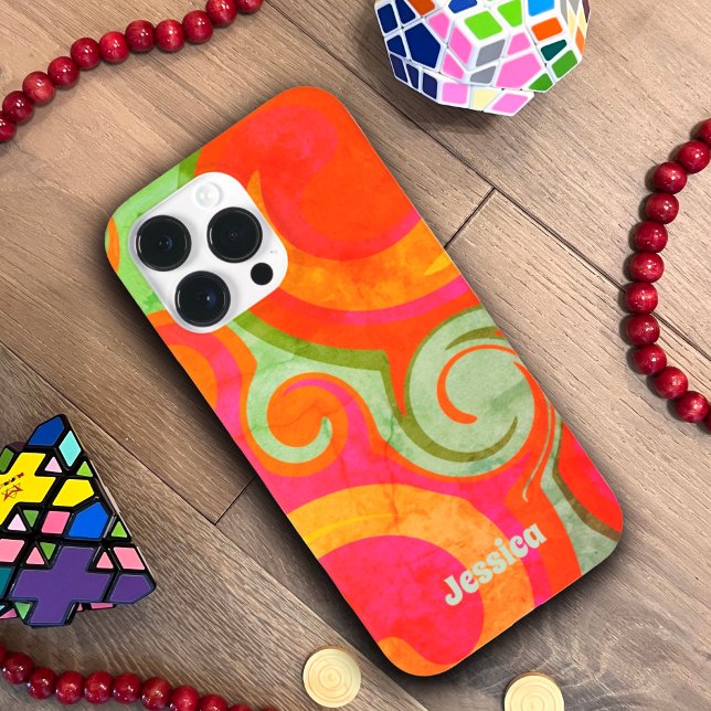 Colourful Abstract Retro Modern Name Inspirivity Case-Mate iPhone Case (Creator Uploaded)