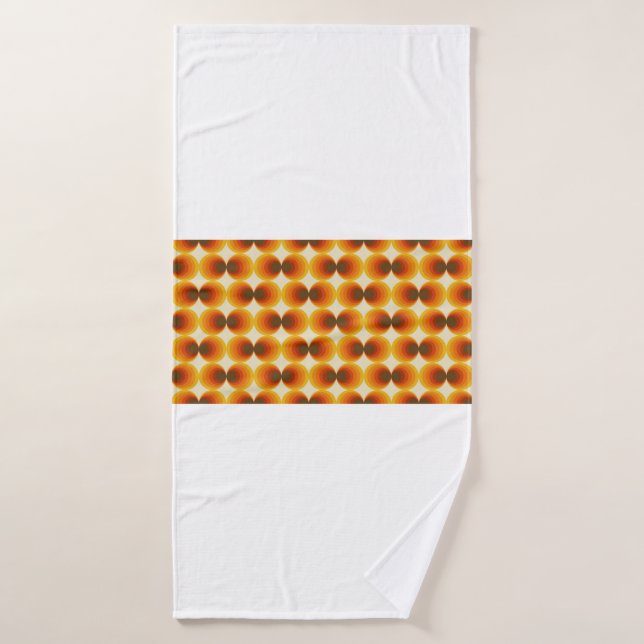 Colourful abstract retro seamless geometric patter bath towel (Bath Towel)