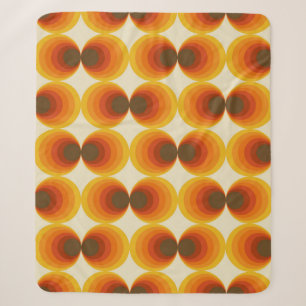 Colourful abstract retro seamless geometric patter sherpa blanket