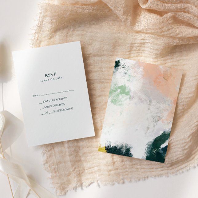 Colourful Abstract RSVP Card (Creator Uploaded)