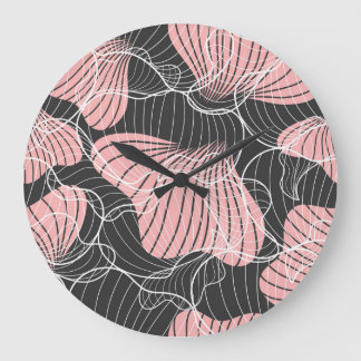 Colourful abstract, seamless artistic pattern. large clock