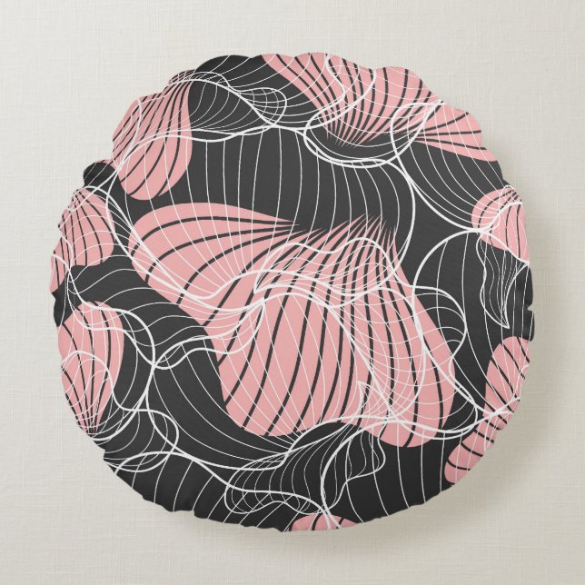 Colourful abstract, seamless artistic pattern. round cushion (Front)