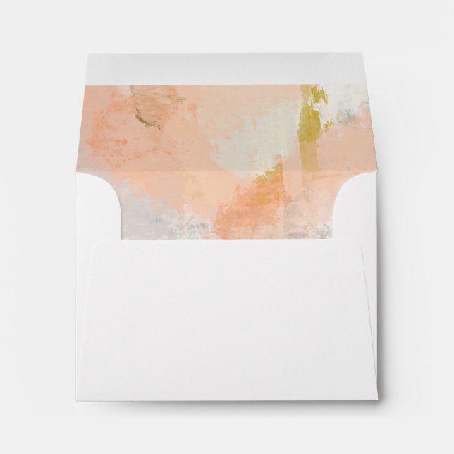 Colourful Abstract Self Addressed RSVP Envelope (Back (Bottom))