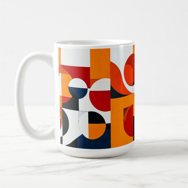 Colourful Abstract shapes Coffee Mug (Left)