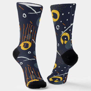 Colourful abstract shapes composition socks