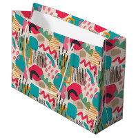 Colourful abstract shapes grunge pattern
