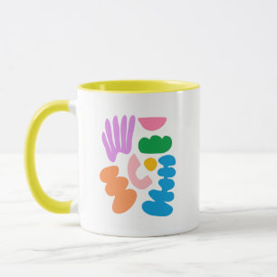 Colourful Abstract Shapes Modern Minimalist Art Mug