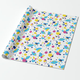 Colourful abstract shapes. wrapping paper