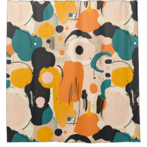 Colourful Abstract Shower Curtain