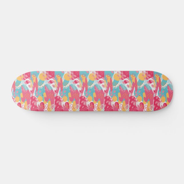 Colourful Abstract Skateboard (Horz)