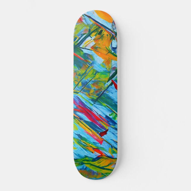Colourful Abstract Skateboard (Front)