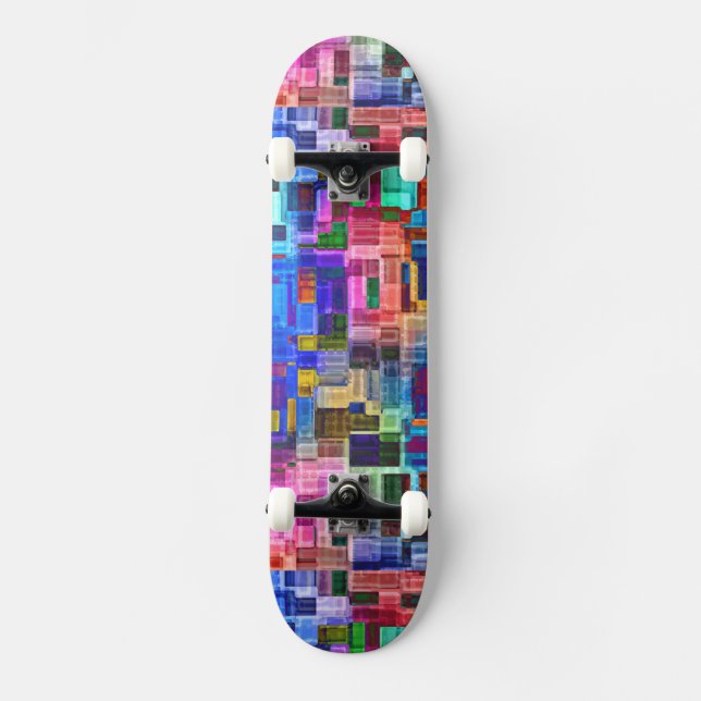 Colourful Abstract Skateboard (Front)