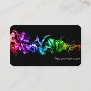 Colourful Abstract Smoke - A Rainbow in the Dark Business Card