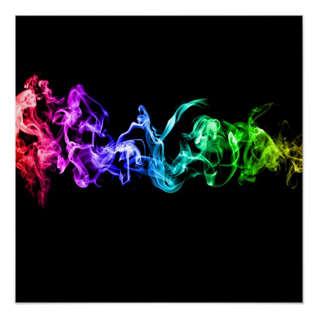 Colourful Abstract Smoke - A Rainbow in the Dark Poster (Front)