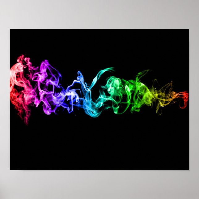 Colourful Abstract Smoke - A Rainbow in the Dark Poster (Front)