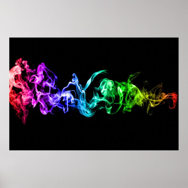 Colourful Abstract Smoke - A Rainbow in the Dark Poster (Front)