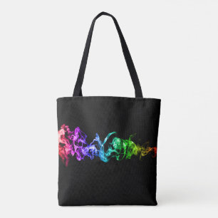Colourful Abstract Smoke - A Rainbow in the Dark Tote Bag