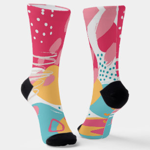 Colourful Abstract Socks