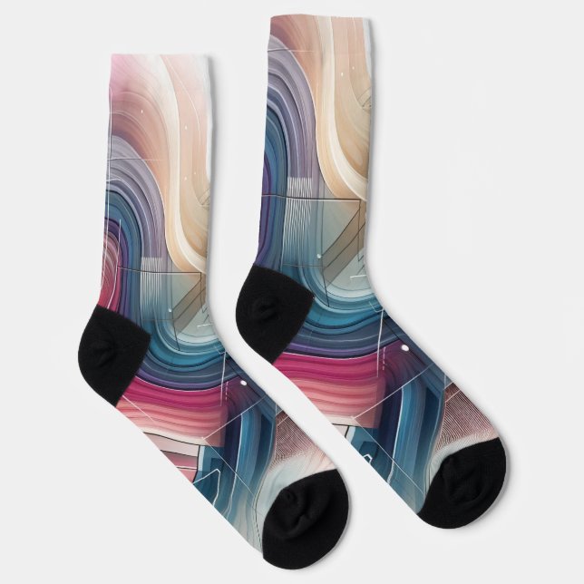 Colourful Abstract Socks – Modern Gradient Design (Right)