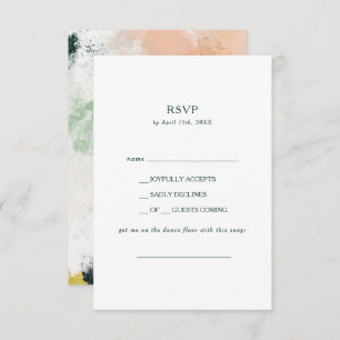 Colourful Abstract Song Request RSVP Card