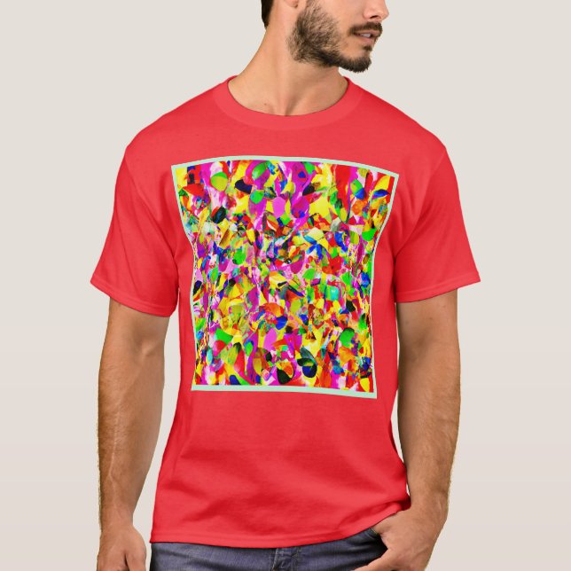 Colourful Abstract Spectrum Pattern T-Shirt (Front)