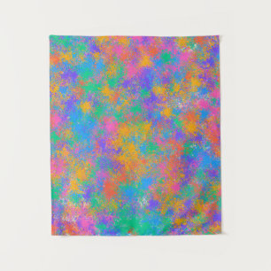 Colourful Abstract Splatter Design Tapestry