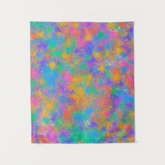 Colourful Abstract Splatter Design Tapestry