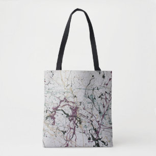Colourful Abstract Splatter Painting Tote Bag