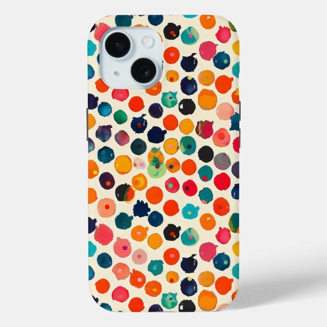 Colourful Abstract Splatters Case-Mate iPhone Case (Back)