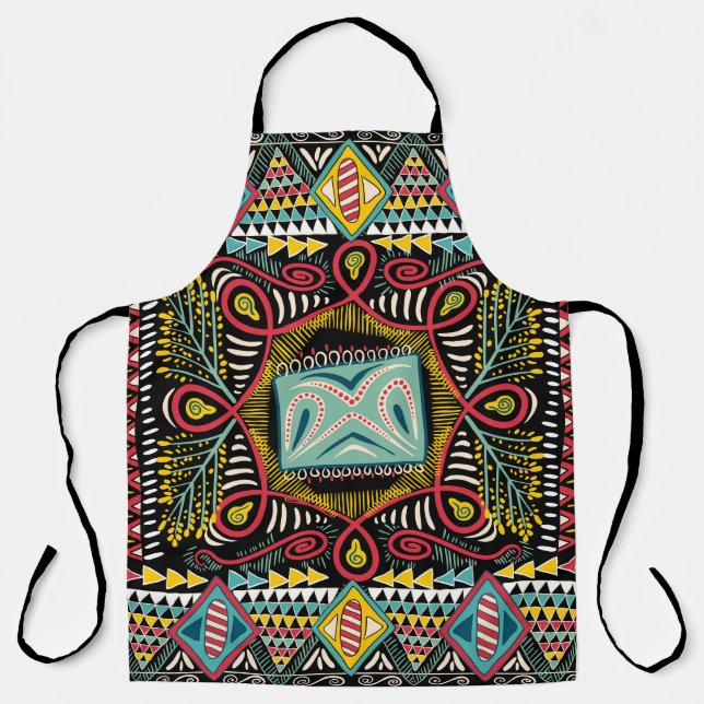 Colourful abstract: square pocket design. apron (Front)
