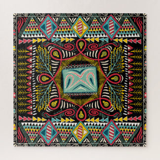 Colourful abstract: square pocket design. jigsaw puzzle
