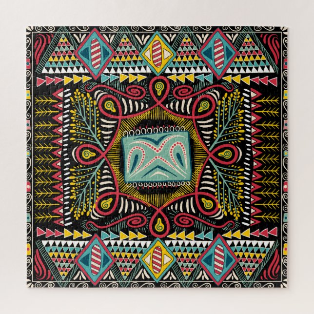 Colourful abstract: square pocket design. jigsaw puzzle (Vertical)