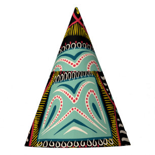 Colourful abstract: square pocket design. party hat